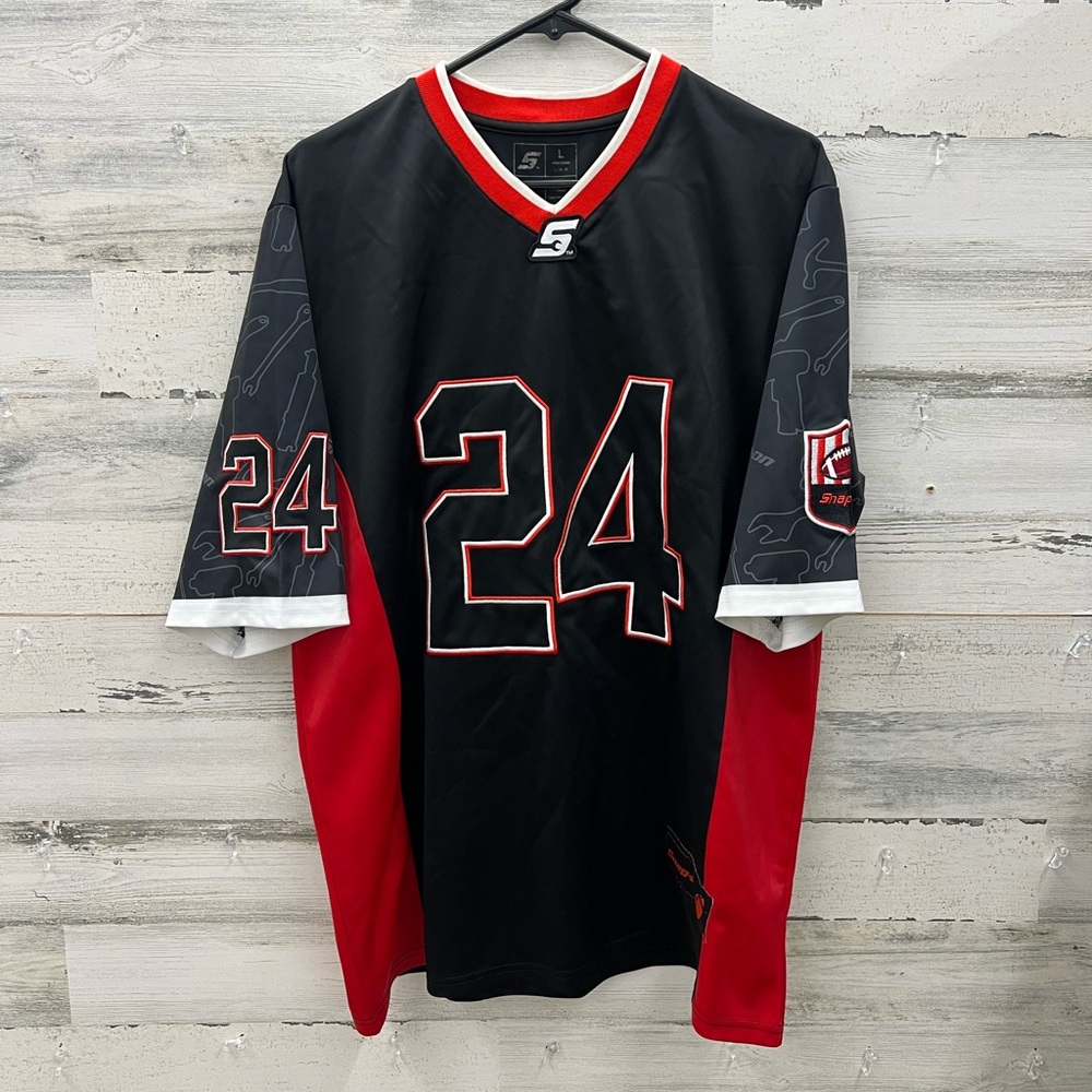 Mens snap on football jersey size Large